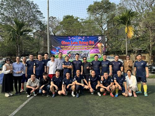 Viện Pháp y Quốc gia tổ chức giao lưu bóng đá chào mừng 93 năm ngày thành lập Đoàn Thanh niên Cộng sản Hồ Chí Minh.